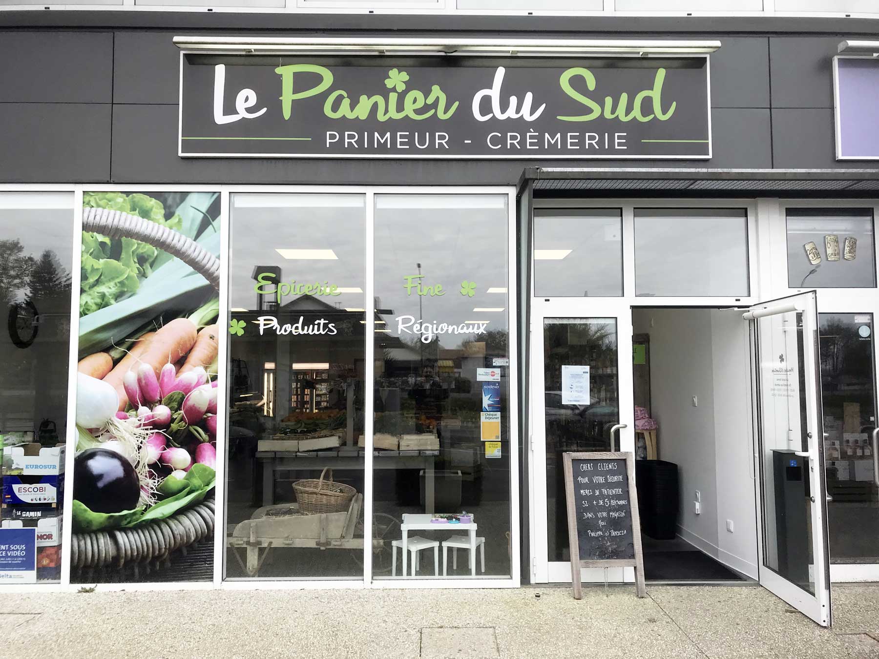 La vitrine du Panier du Sud à Narrosse